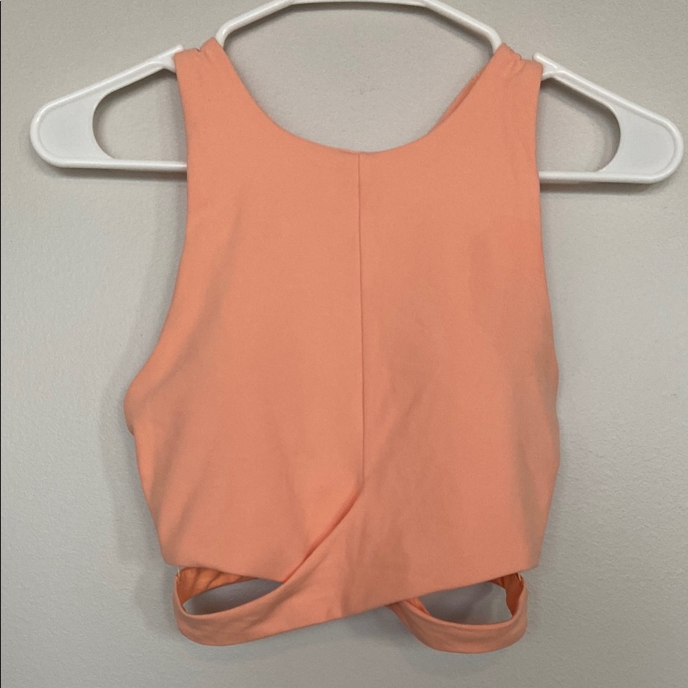 Athleta Conscious Cut Out Crop Sports Bra D-DD